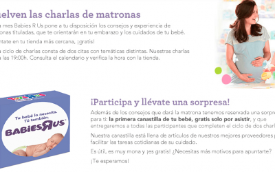 Canastillas gratis y charla Toys R Us