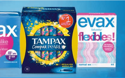 Muestras gratis Evax, Tampax y Ausonia