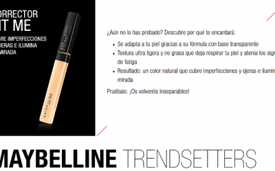 Conviértete en una probadora del nuevo corrector Fit Me de Maybelline