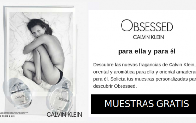 Pide las muestras gratis de Obsessed de Calvin Klein