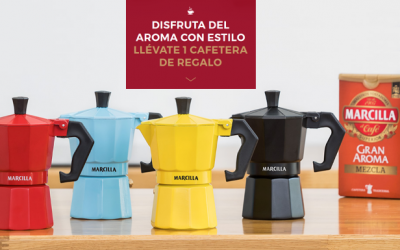 ¡Consigue una cafetera gratis gracias a Marcilla!
