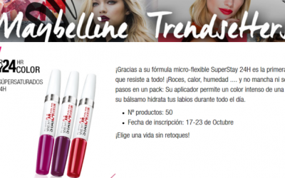 Consigue gratis la barra de labios SuperStay 24H de Maybelline