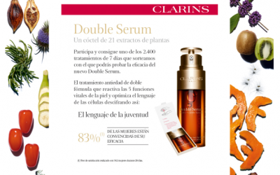 Consigue gratis un tratamiento Double Serum de Clarins