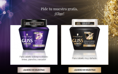 Consigue una muestra gratis de la Mascarilla Gliss de Schwarzkopf