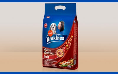 Consigue una muestra gratis de Brekkies Tender & Delicious