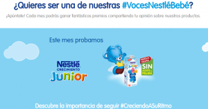 gratis un lote de Nestlé Junior