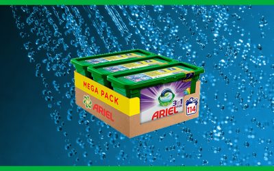 Consigue gratis el detergente Ariel 3 en 1 cápsulas